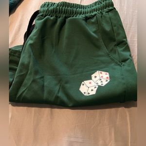 Green comfortable shorts